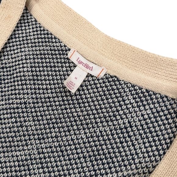 Anthropologie LyreBird Navy Argyle Cardigan Sweater - Picture 5 of 9